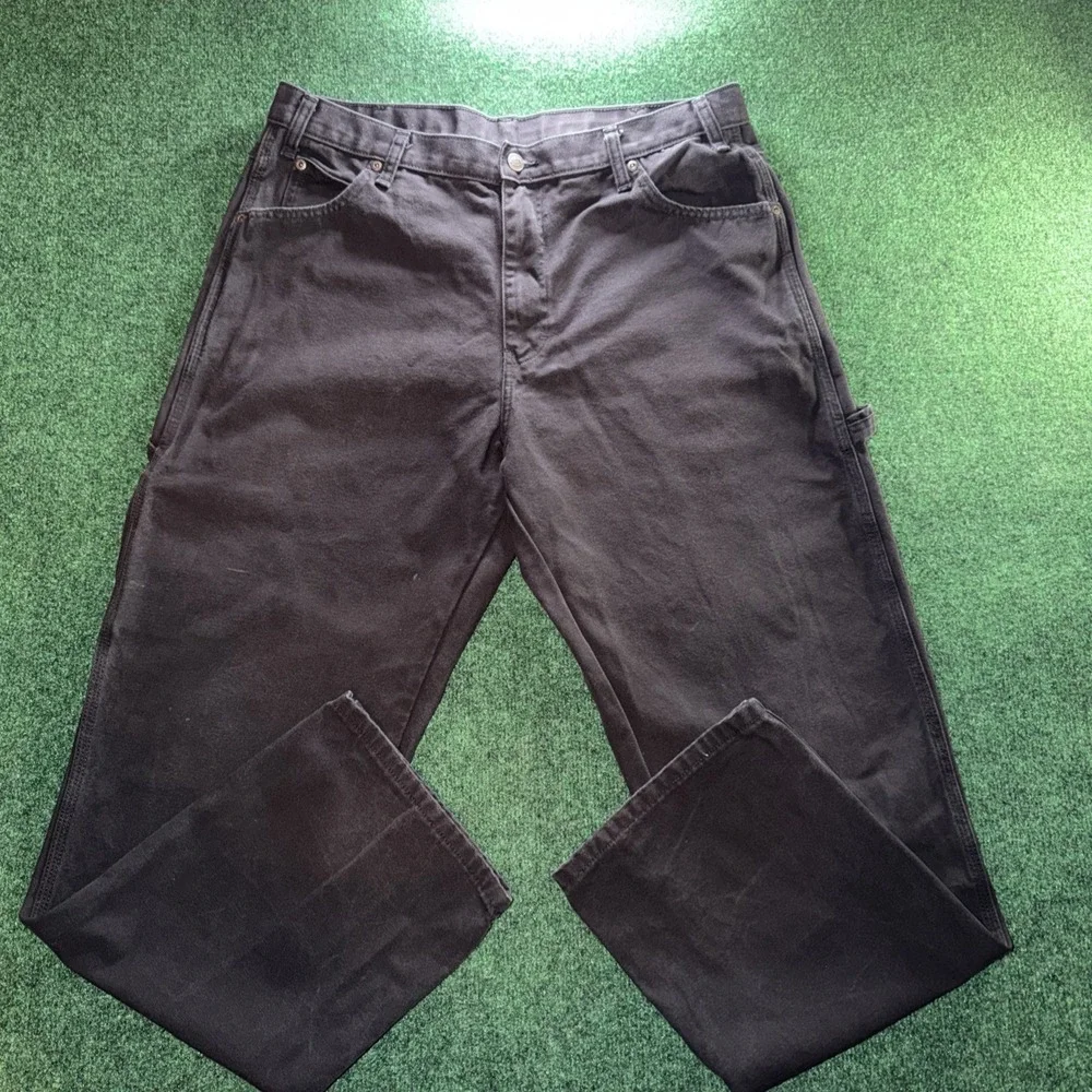 Dickies Carpenter Pants Men's 36x32 Black Work Wear Pants Y2K